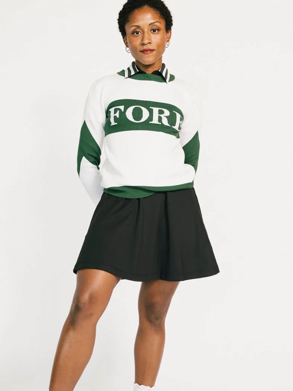 Fore All Black Marianne Athletic Mini Skirt Skort Golf Tennis XS NWT